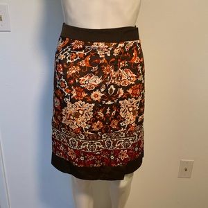 NY&CO brown & orange wrap skirt size 18